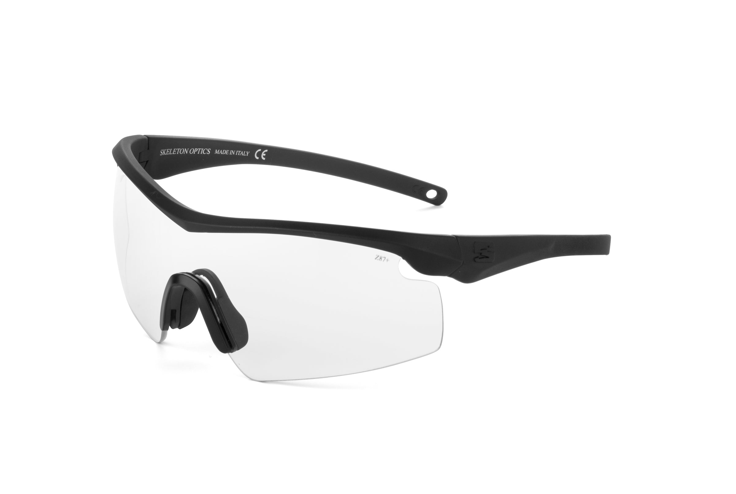 Black Frame Ballistic Shooting Glasses with Clear Lens