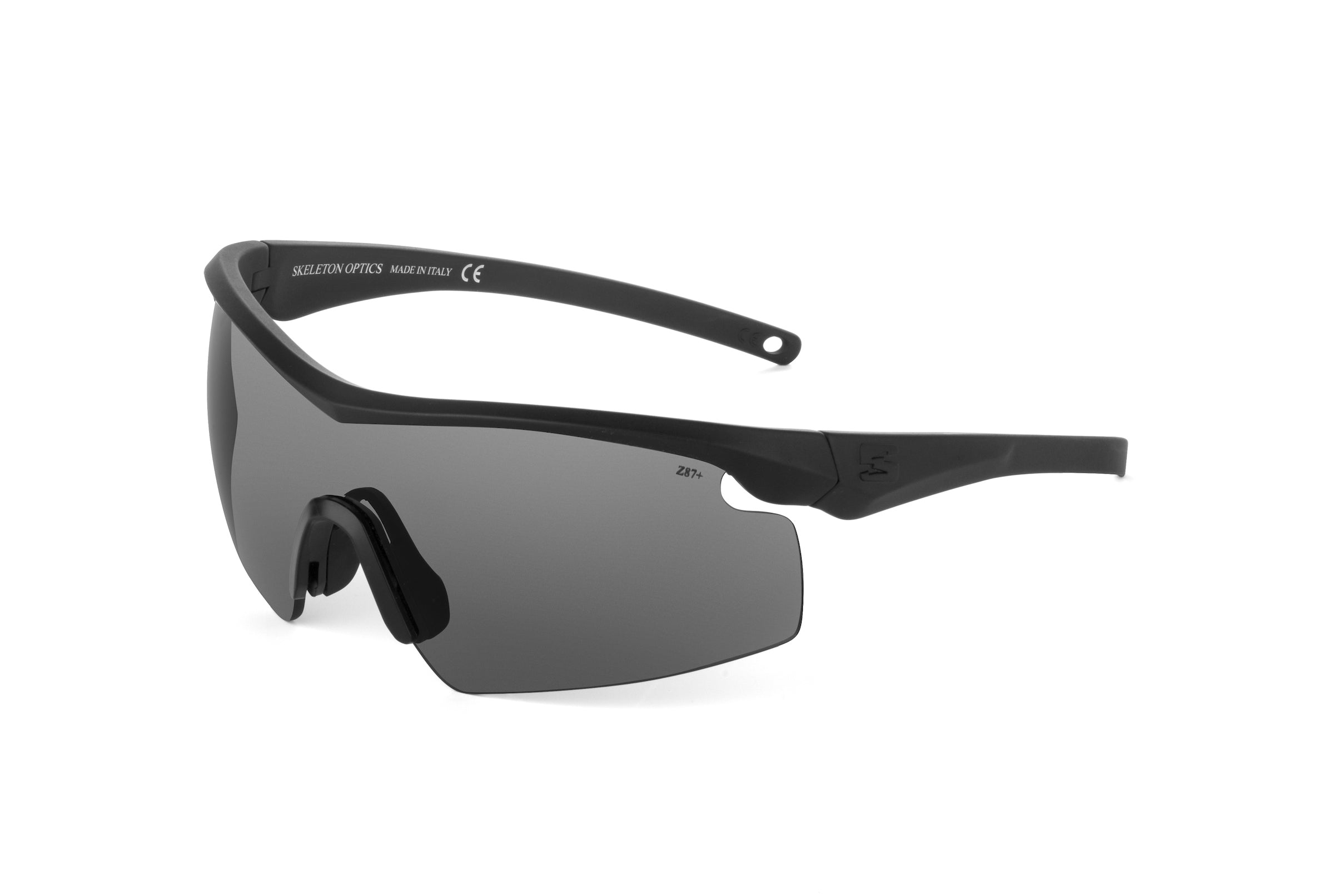 Gray Lens Shooting Glasses with matte black frame